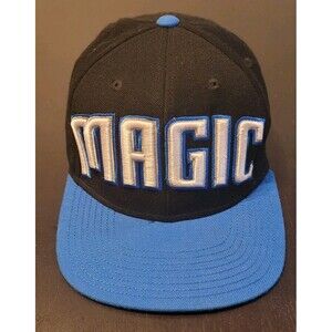 Orlando Magic Logo NBA Official Licensed Black Blue Addias Snapback Hat Cap